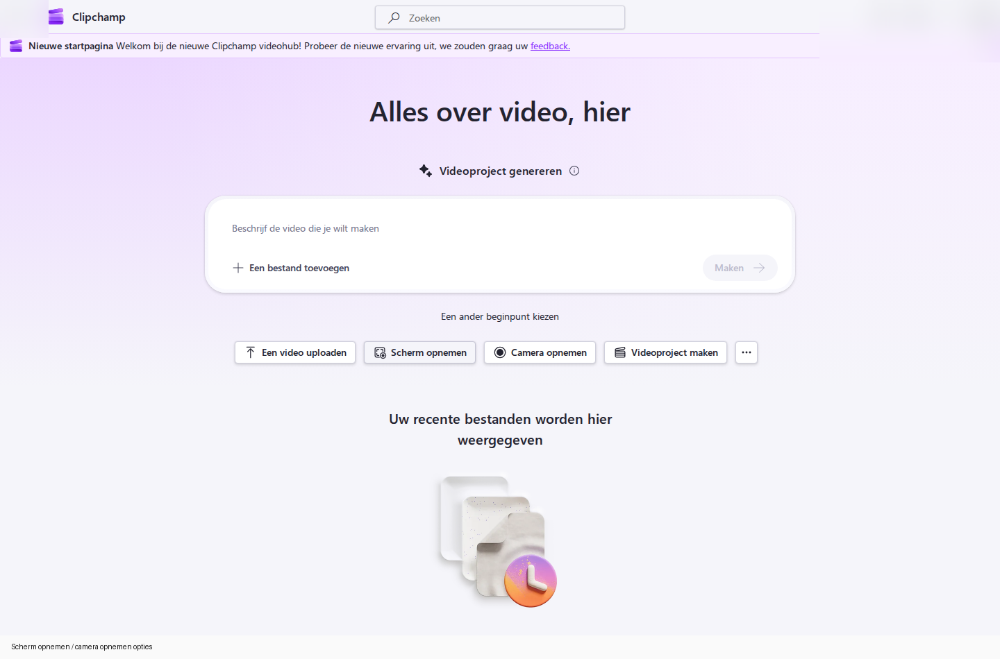 Scherm en camera opnemen